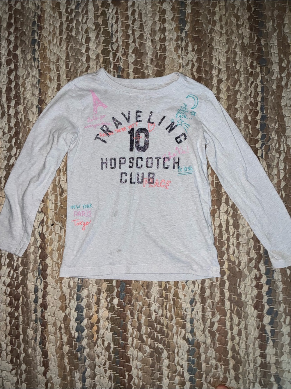 Crewcuts White Long Sleeve 'Traveling 10' Graphic Tee